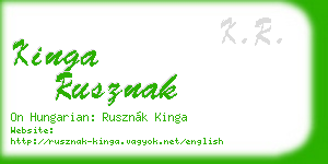 kinga rusznak business card