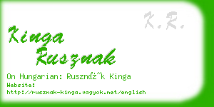 kinga rusznak business card